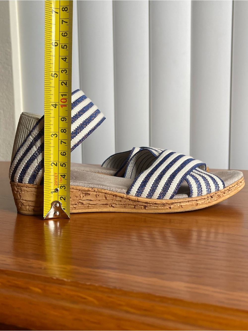 Charleston Shoe Co. Peachtree Low Wedge Sandal Size 6 - Picture 7 of 16